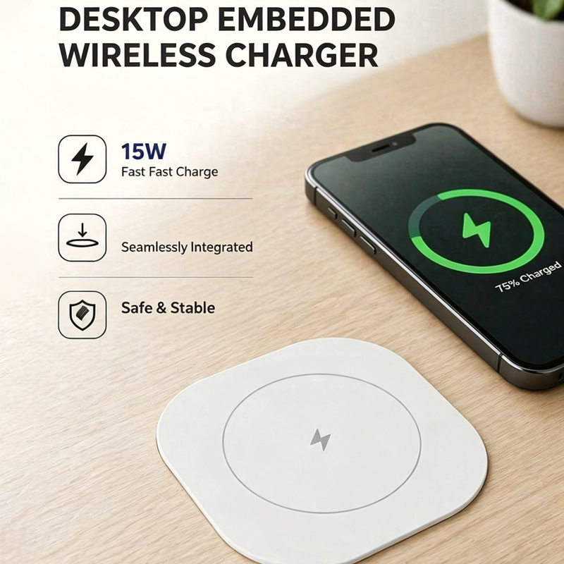 Home Office In Uk - 15W Built-in Wireless Charger Flush Mount
