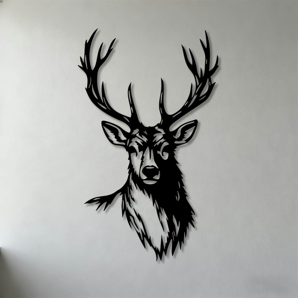 Home Office Head - Metal Deer Head Wall Art, Iron