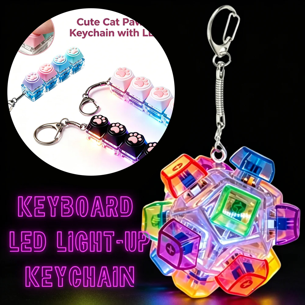 Home Office Keyboard - @2P Luminous Silent Keyboard Keychain, Pressable