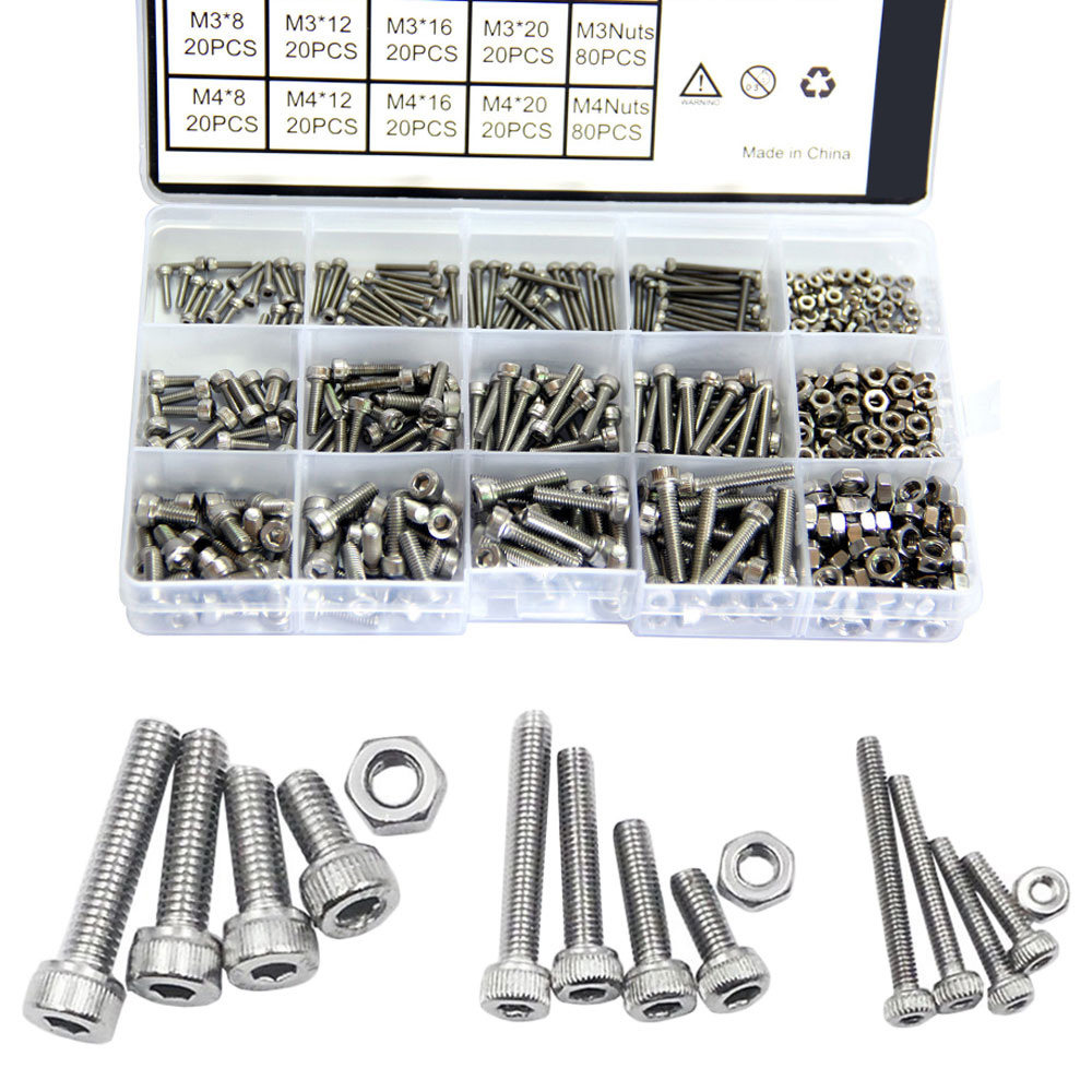 Home Office Head - 480Pcs Stainless Steel Socket Head Screws