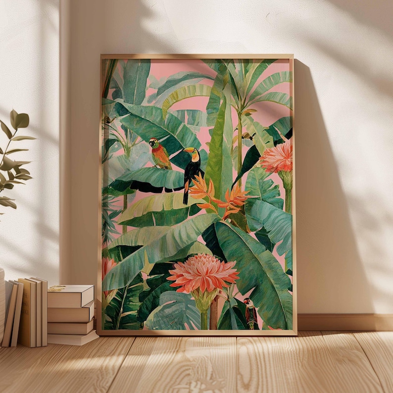 1pc Retro Tropical Canvas Post - Home Office Furniture recension och pris