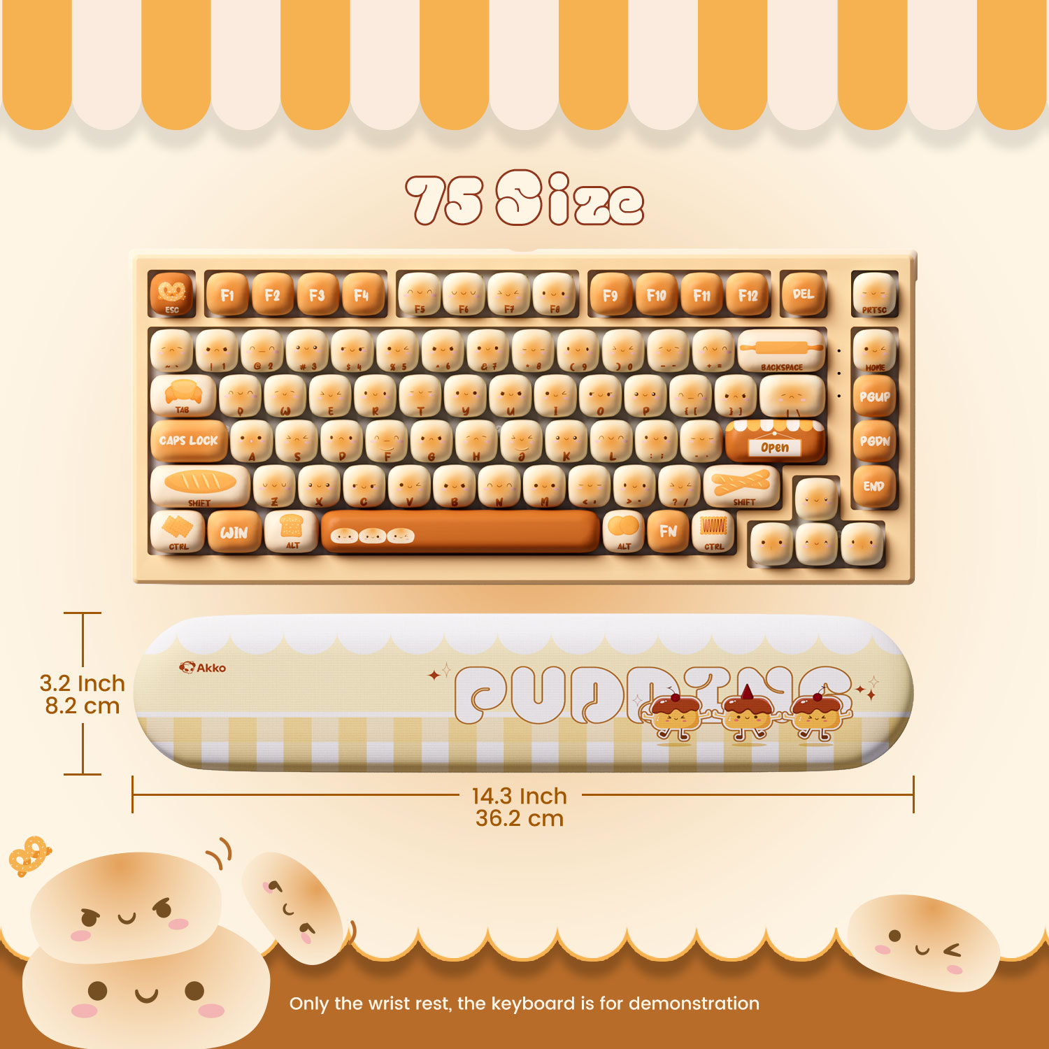Akko Pudding Buns Keyboard Wri - Home Office Keyboard recension och pris