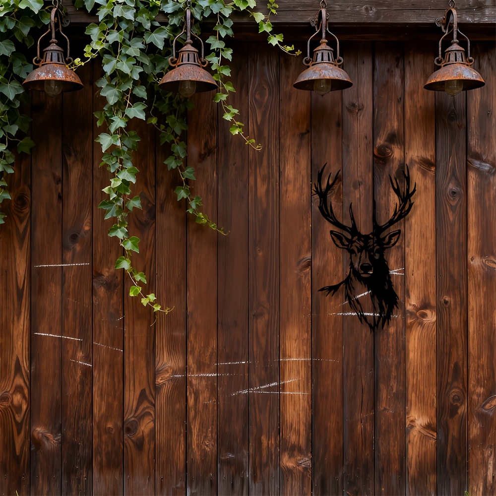Metal Deer Head Wall Art, Iron - Home Office Head recension och pris