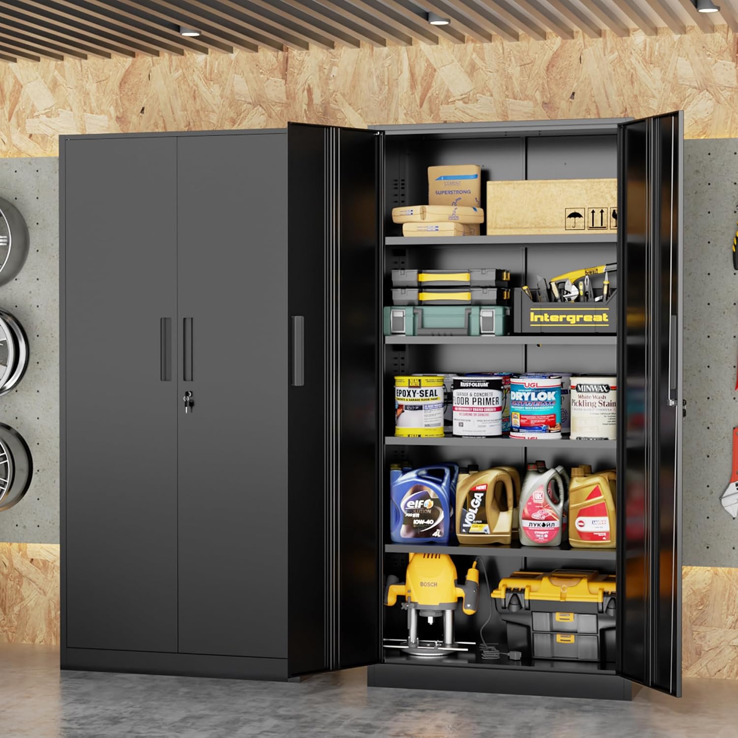 Tall Metal Storage Cabinet Org - Home Office Furniture recension och pris