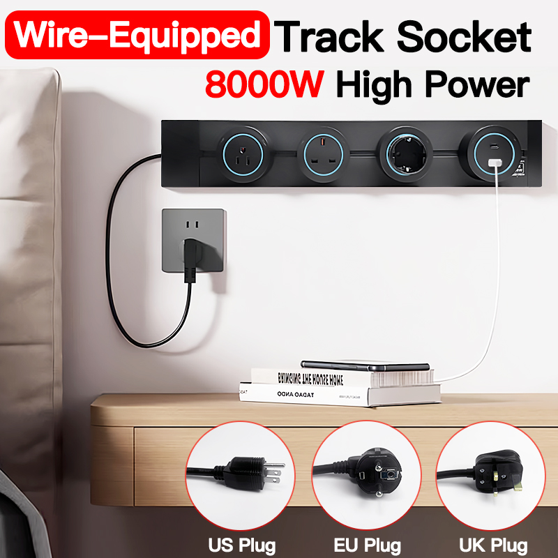 8000W High Power Track Socket  - Home Office In Uk recension och pris