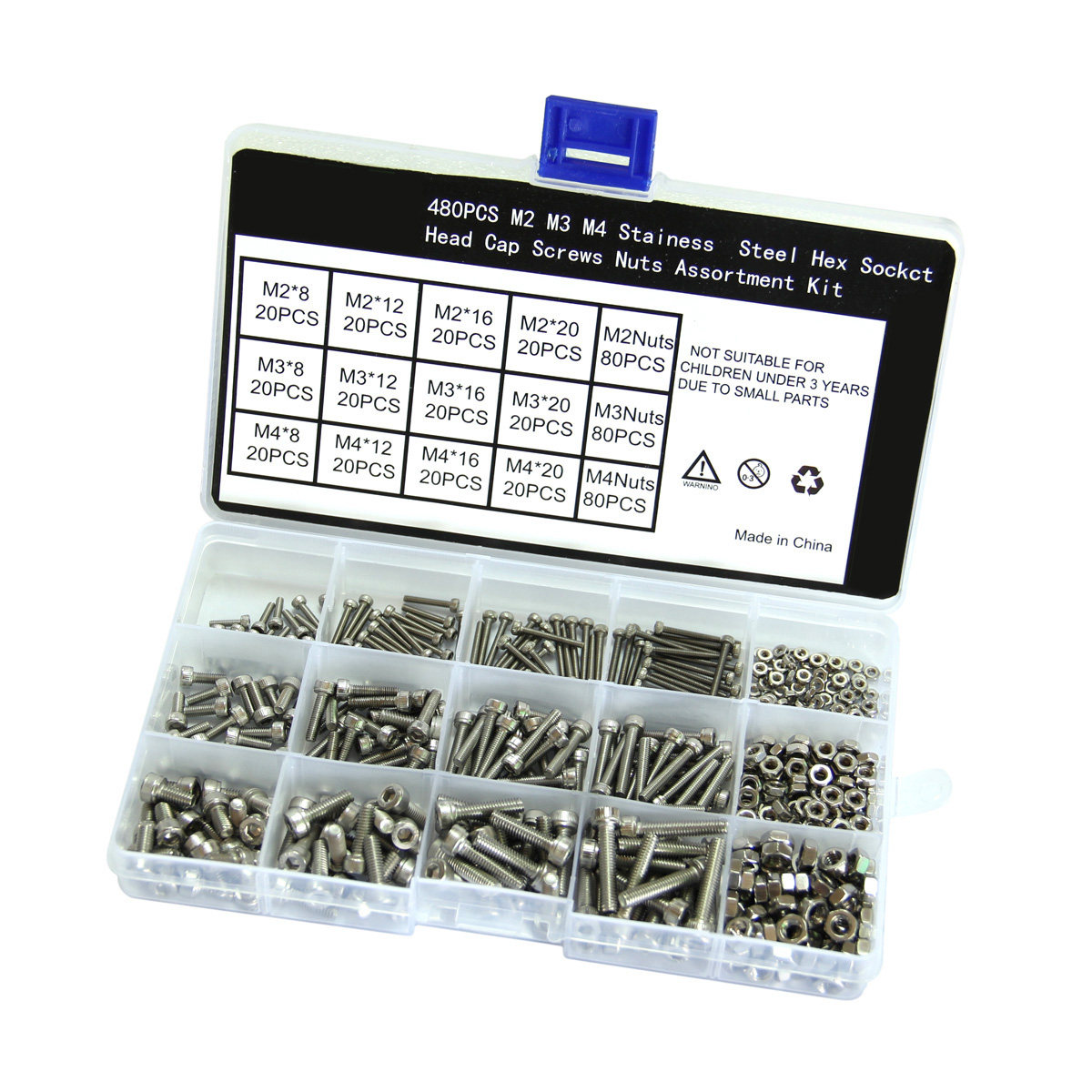 480Pcs Stainless Steel Socket  - Home Office Head recension och pris