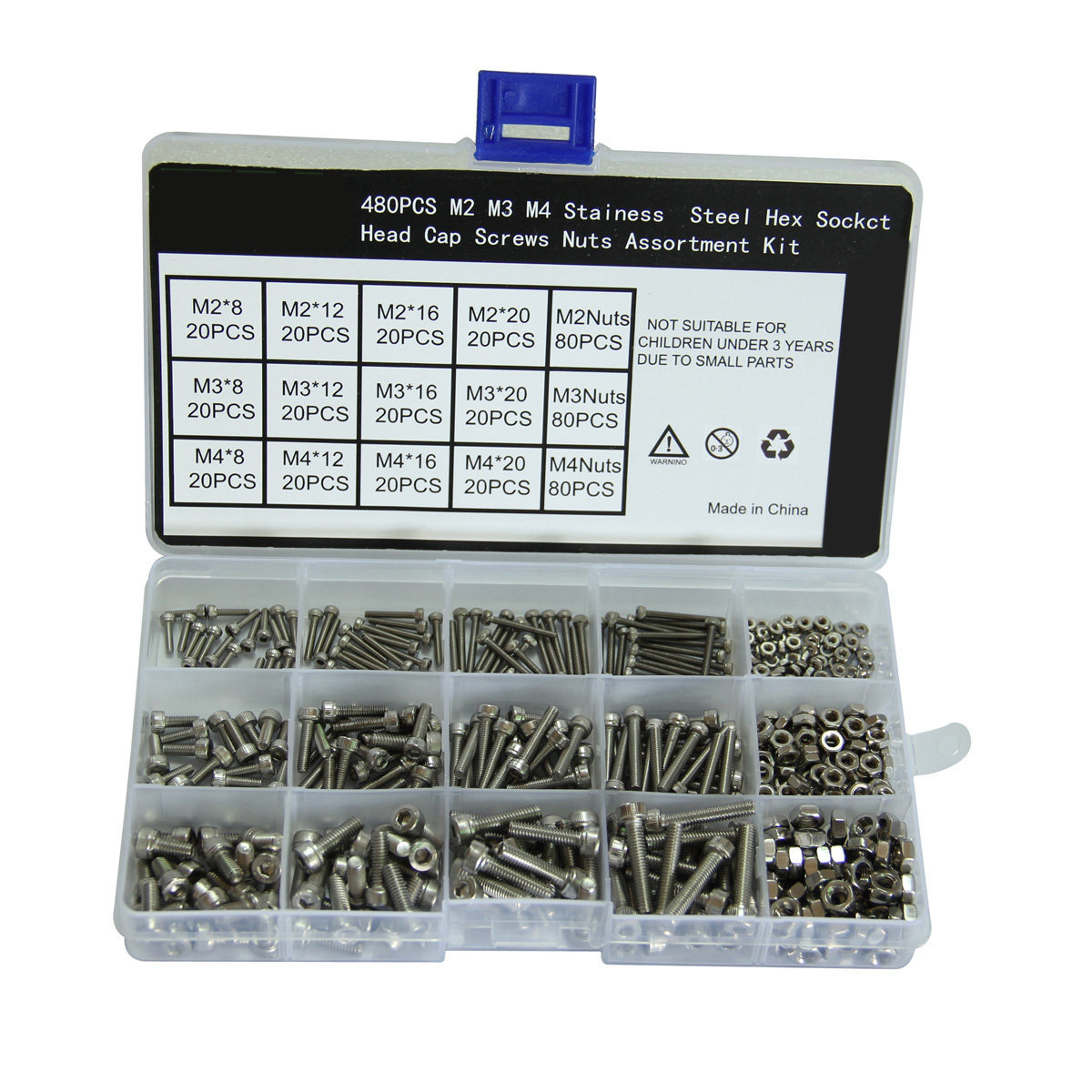 480Pcs Stainless Steel Socket  - Home Office Head recension och pris