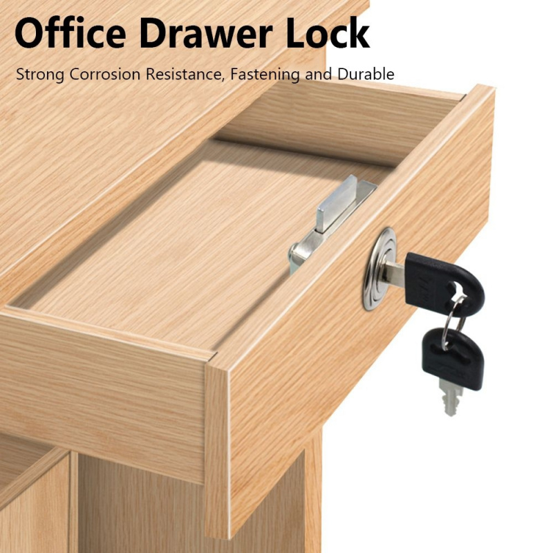 Zinc Alloy Burglarproof Lock w - Home Office Desk With Drawers recension och pris