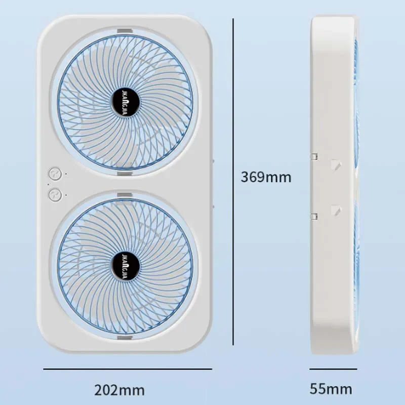 Dual Head Desk Fan USB Recharg - Home Office Head recension och pris