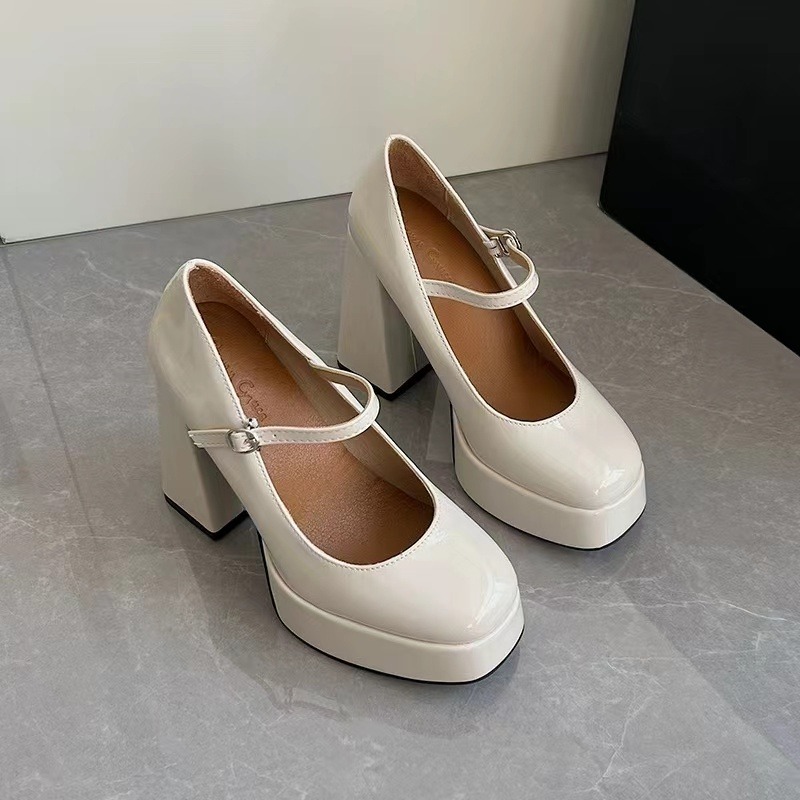 Women's Thick Heel Single Shoe - Home Office Head recension och pris
