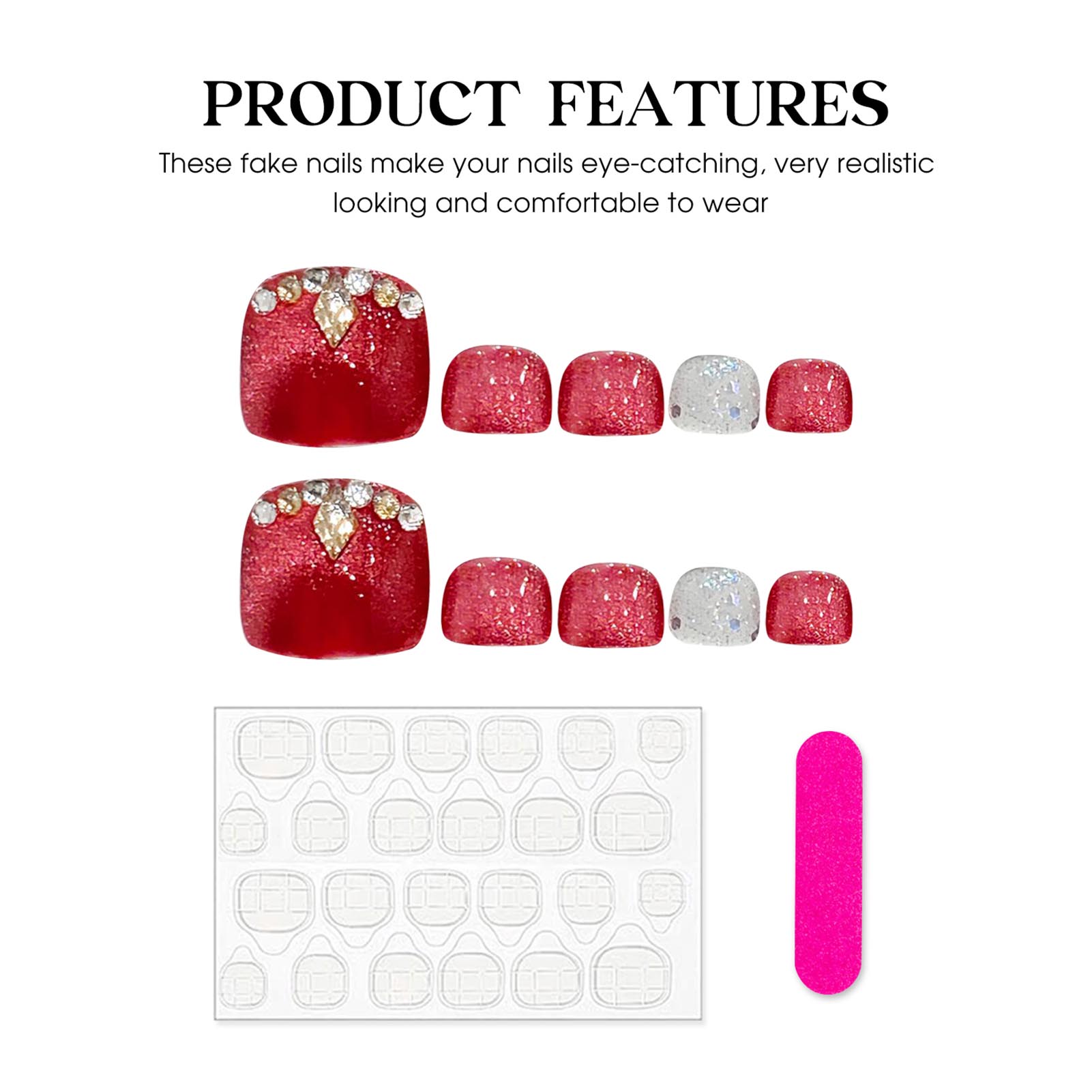 Handmade Press on Toenails Squ - Home Office Head recension och pris