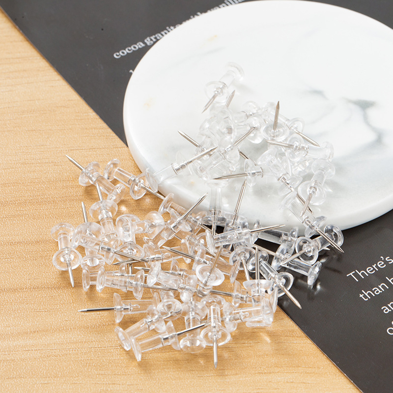 50/100pcs Push Pins Transparen - Home Office Head recension och pris