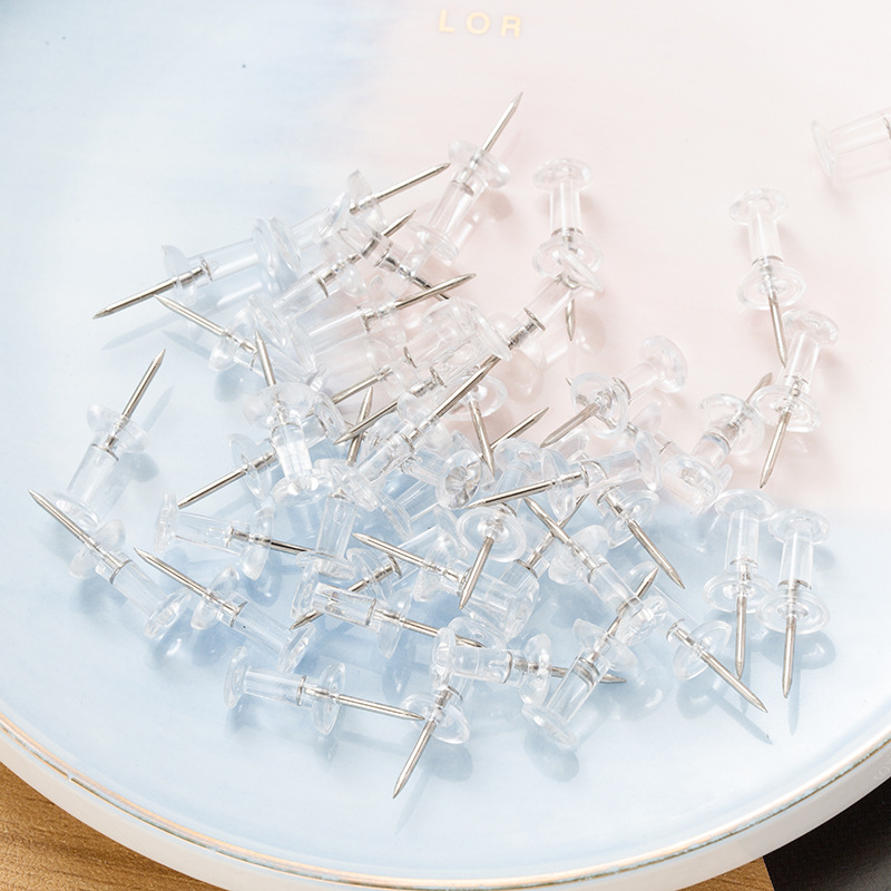 50/100pcs Push Pins Transparen - Home Office Head recension och pris