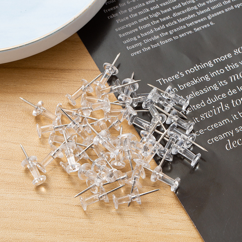 50/100pcs Push Pins Transparen - Home Office Head recension och pris