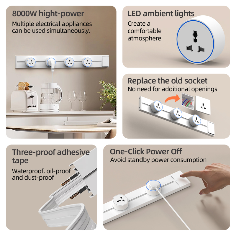 Track Rail Socket EU UK FR Kor - Home Office In Uk recension och pris
