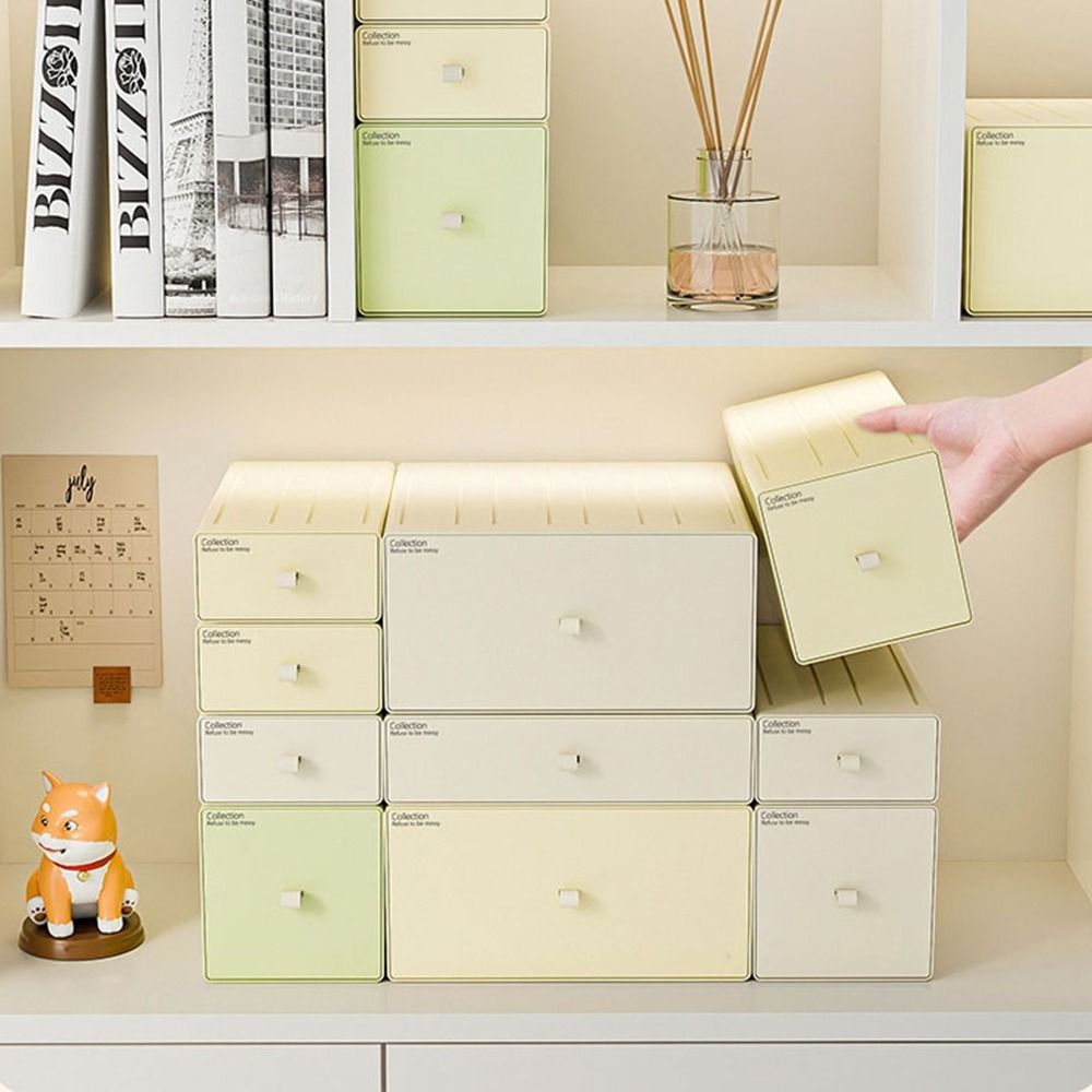 Colorful Desktop Stackable Org - Home Office Desk With Drawers recension och pris